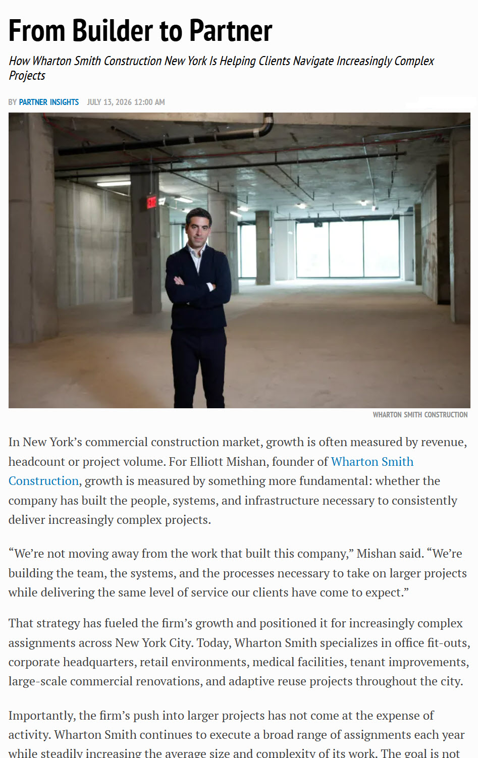 From Builder to Partner